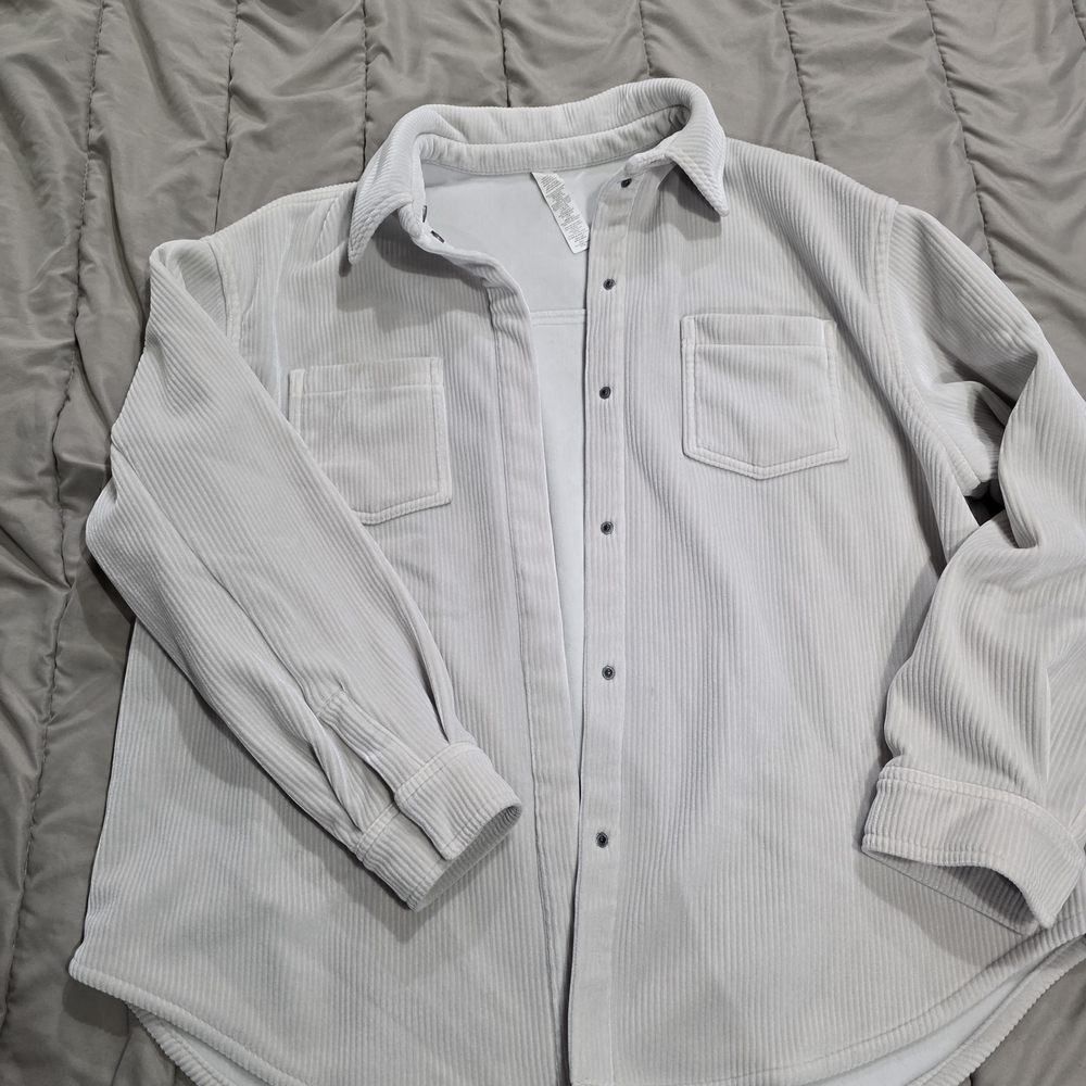 White Velour Shacket